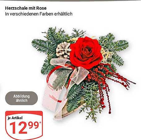 Herzschale mit Rose