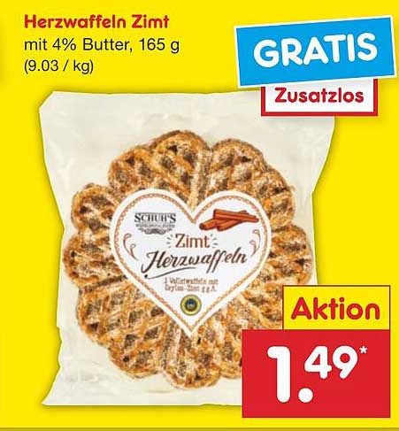 Herzwaffeln Zimt