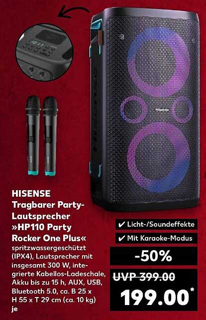 HISENSE Tragbarer Party-Lautsprecher »HP110 Party Rocker One Plus«