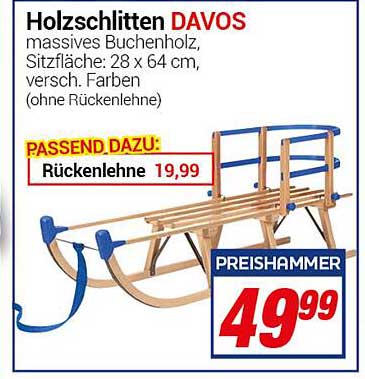 Holzschlitten DAVOS