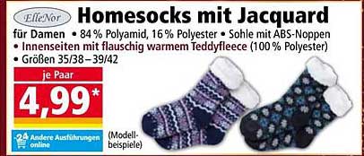 Homesocks mit Jacquard