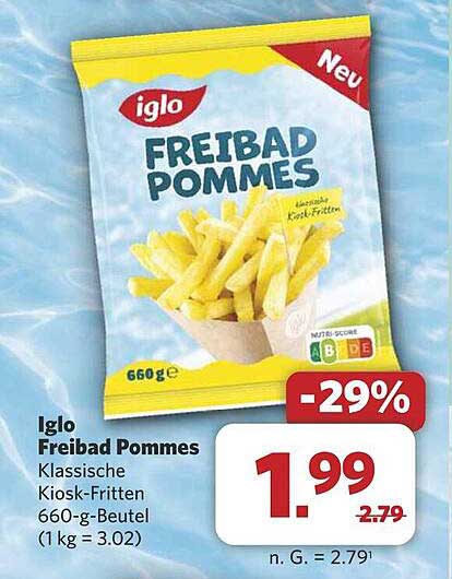 Iglo Freibad Pommes