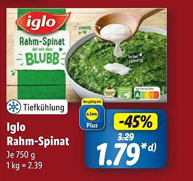 Iglo Rahm-Spinat