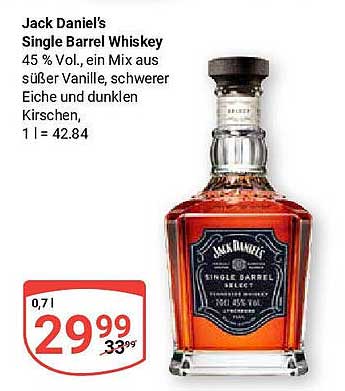 Jack Daniel's Single Barrel Whiskey