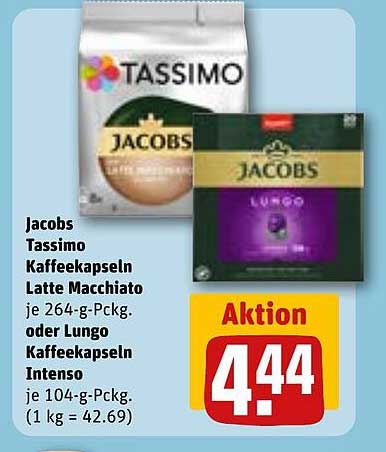 Jacobs Tassimo Kaffeekapseln Latte Macchiato oder Lungo Kaffeekapseln Intenso