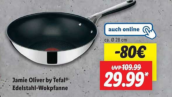 Jamie Oliver by Tefal® Edelstahl-Wokpfanne