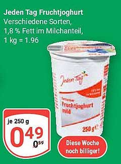 Jeden Tag Fruchtjoghurt