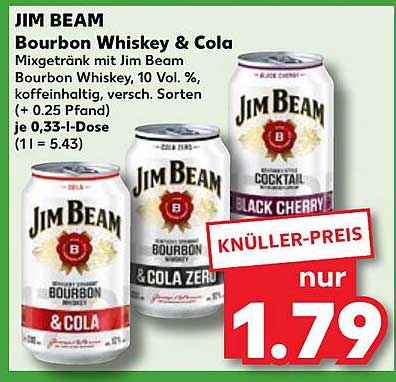 JIM BEAM Bourbon Whiskey & Cola