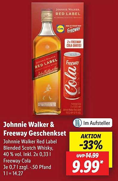 Johnnie Walker & Freeway Geschenkset