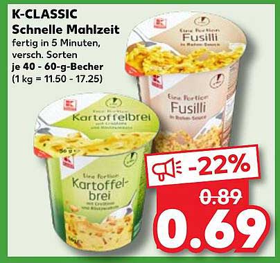 K-CLASSIC Schnelle Mahlzeit