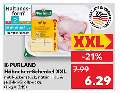 K-PURLAND Hähnchen-Schkenkel XXL