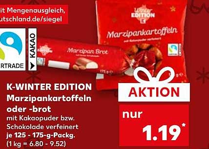 K-WINTER EDITION Marzipankartoffeln oder -brot