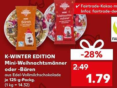 K-WINTER EDITION Mini-Weihnachtsmänner oder -Bären