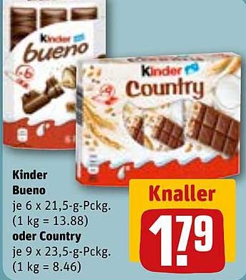 Kinder Bueno oder Country