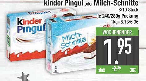 kinder Pingui oder Milch-Schnitte