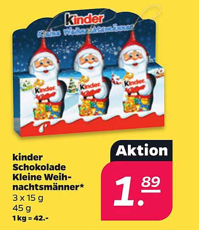 kinder Schokolade Kleine Weihnachtsmänner*