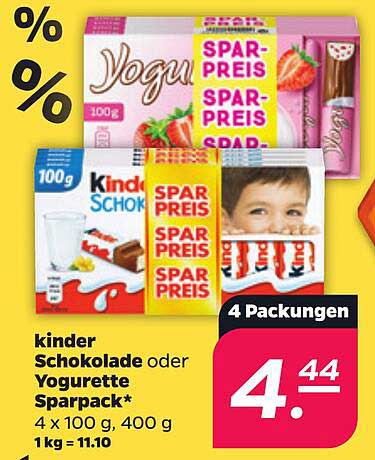 kinder Schokolade oder Yogurette Sparpack*