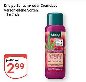 Kneipp Schaum- oder Cremebad