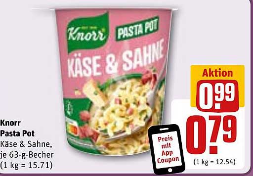 Knorr Pasta Pot Käse & Sahne