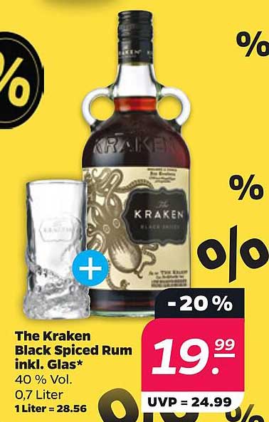 Kraken Black Spiced Rum inkl. Glas*