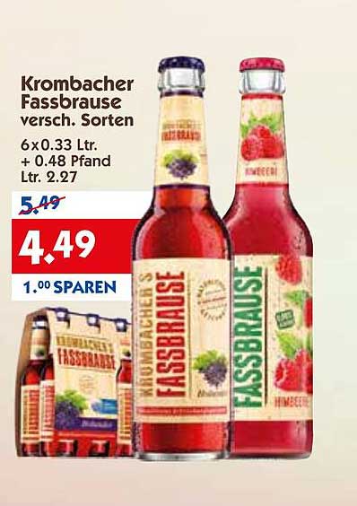 Krombacher Fassbrause versch. Sorten