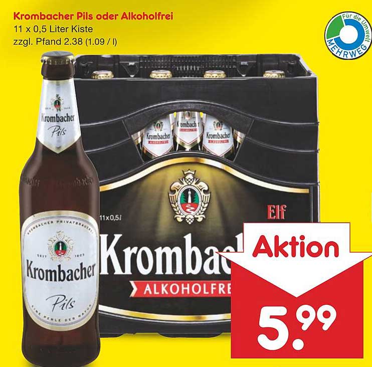 Krombacher Pils oder Alkoholfrei