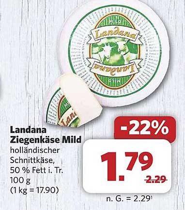 Landana Ziegenkäse Mild