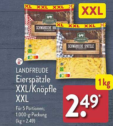 LANDFREUDE Eierspätzle XXL/Knöpfle XXL