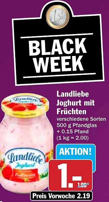 Landliebe Joghurt mit Früchten