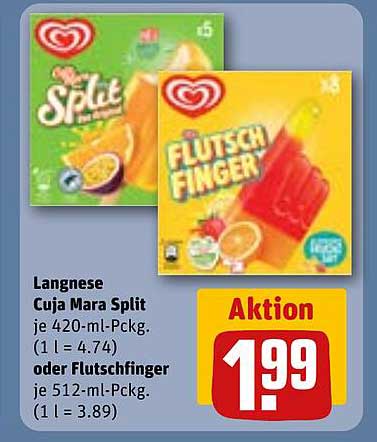 Langnese Cuja Mara Split oder Flutschfinger