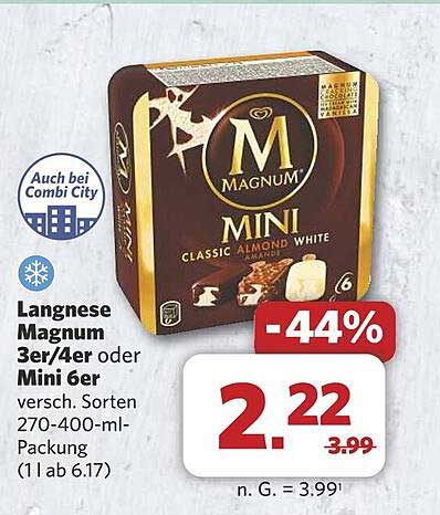 Langnese Magnum 3er/4er oder Mini 6er