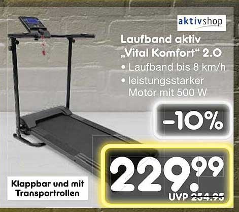 Laufband aktiv „Vital Komfort“ 2.0