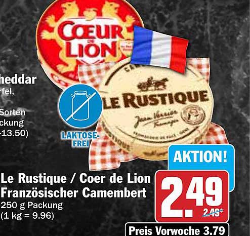 Le Rustique / Coeur de Lion Französischer Camembert