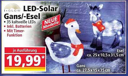 LED-Solar Gans/Esel