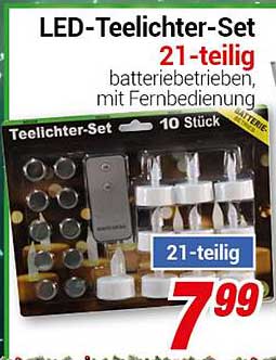 LED-Teelichter-Set 21-teilig