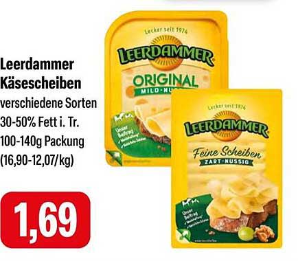 Leerdammer Käse Scheiben