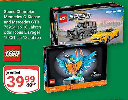 LEGO Speed Champion Mercedes G-Klasse und Mercedes GTR 76924 oder Icons Eisvogel 10331