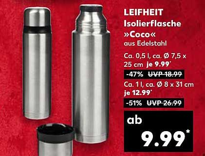 LEIFHEIT Isolierflasche »Coco« aus Edelstahl