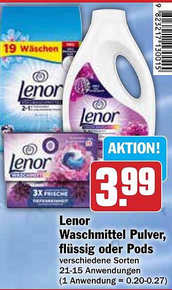 Lenor Waschmittel Pulver, flüssig oder Pods