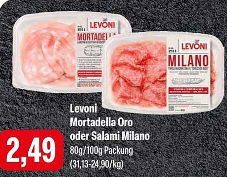 Levoni Mortadella Oro oder Salami Milano