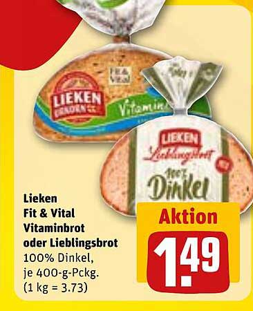 Lieken Fit & Vital Vitaminbrot oder Lieblingsbrot