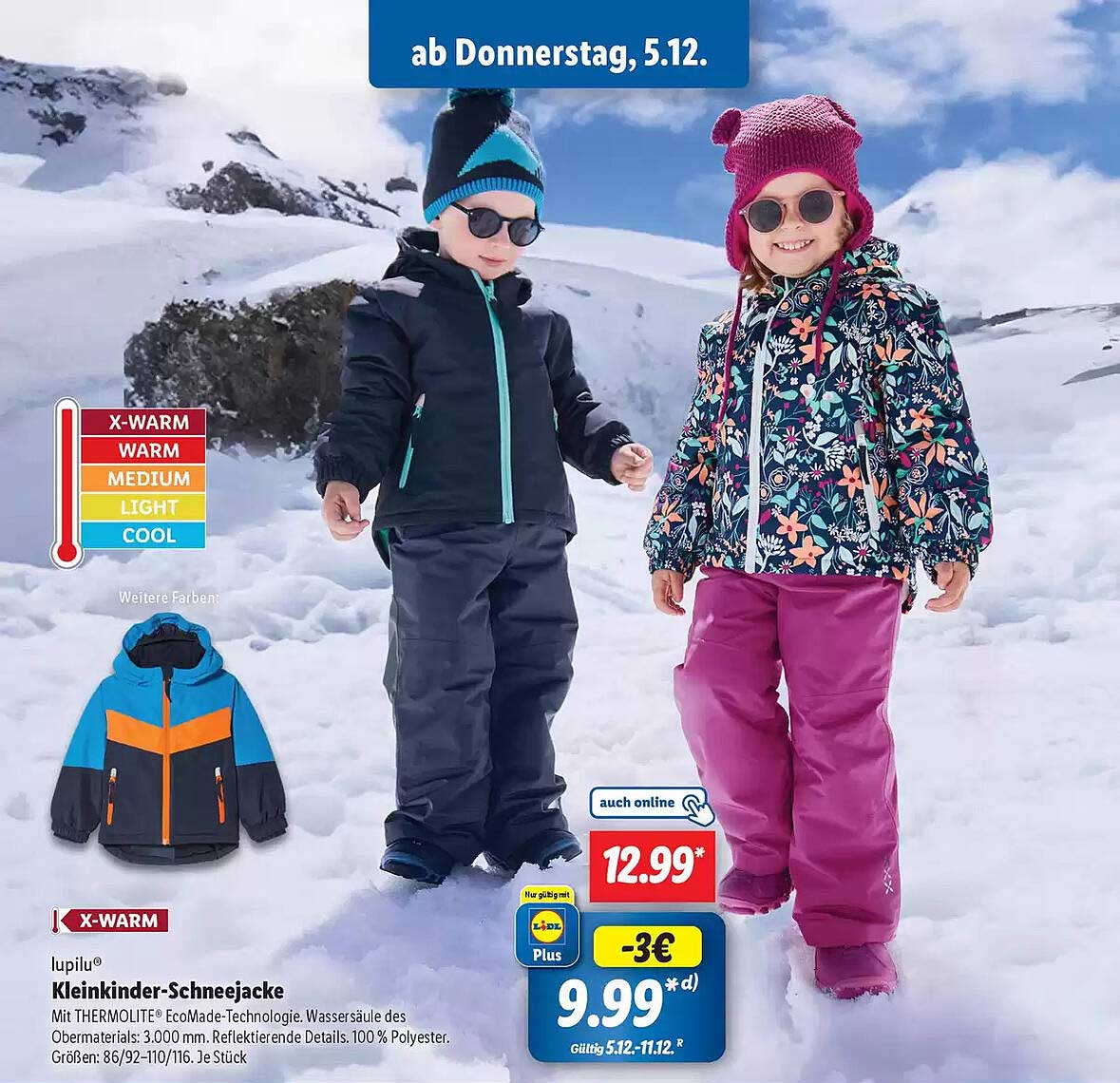 lupilu® Kleinkinder-Schneejacke