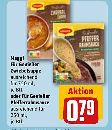 Maggi Für Genießer Zwiebelsuppe oder Für Genießer Pfefferrahmsauce