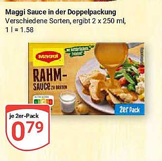 Maggi Rahm-Sauce in der Doppelpackung