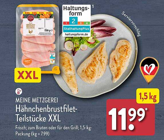 MEINE METZGEREI Hähnchenbrustfilet-Teilstücke XXL