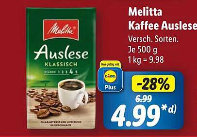 Melitta Kaffee Auslese