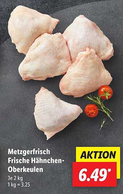 Metzgerfrisch Frische Hähnchen-Oberkeulen