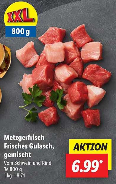 Metzgerfrisch Frisches Gulasch, gemischt