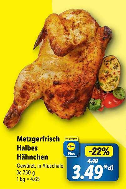 Metzgerfrisch Halbes Hähnchen