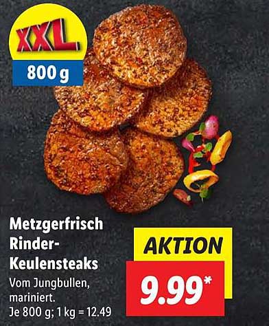 Metzgerfrisch Rinder-Keulensteaks